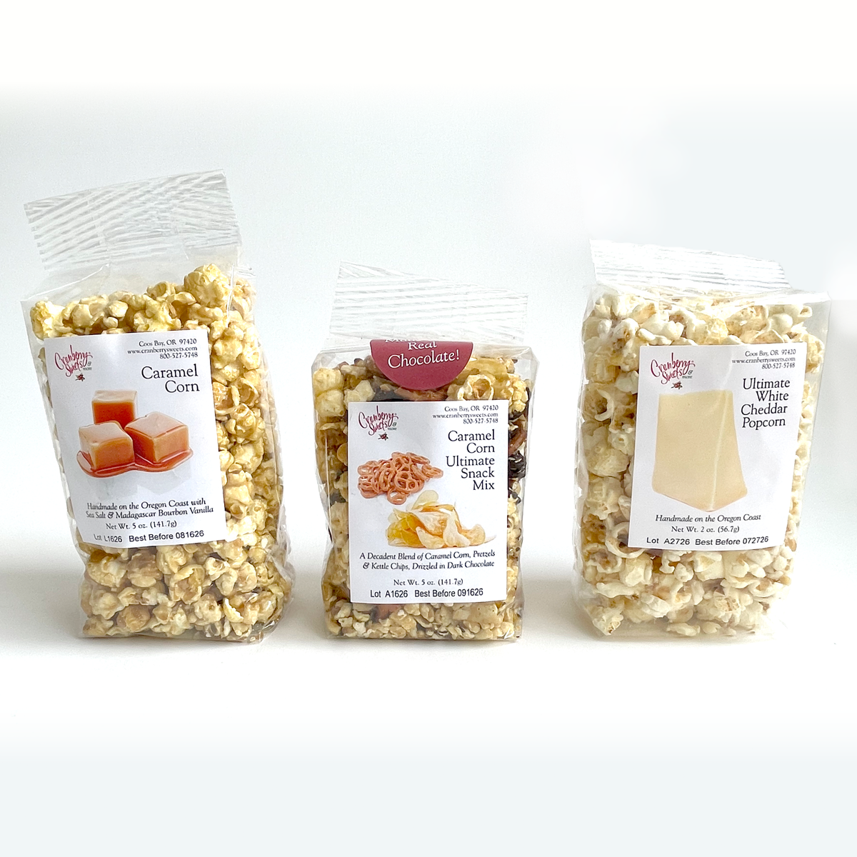 Cranberry Sweets Popcorn Trio