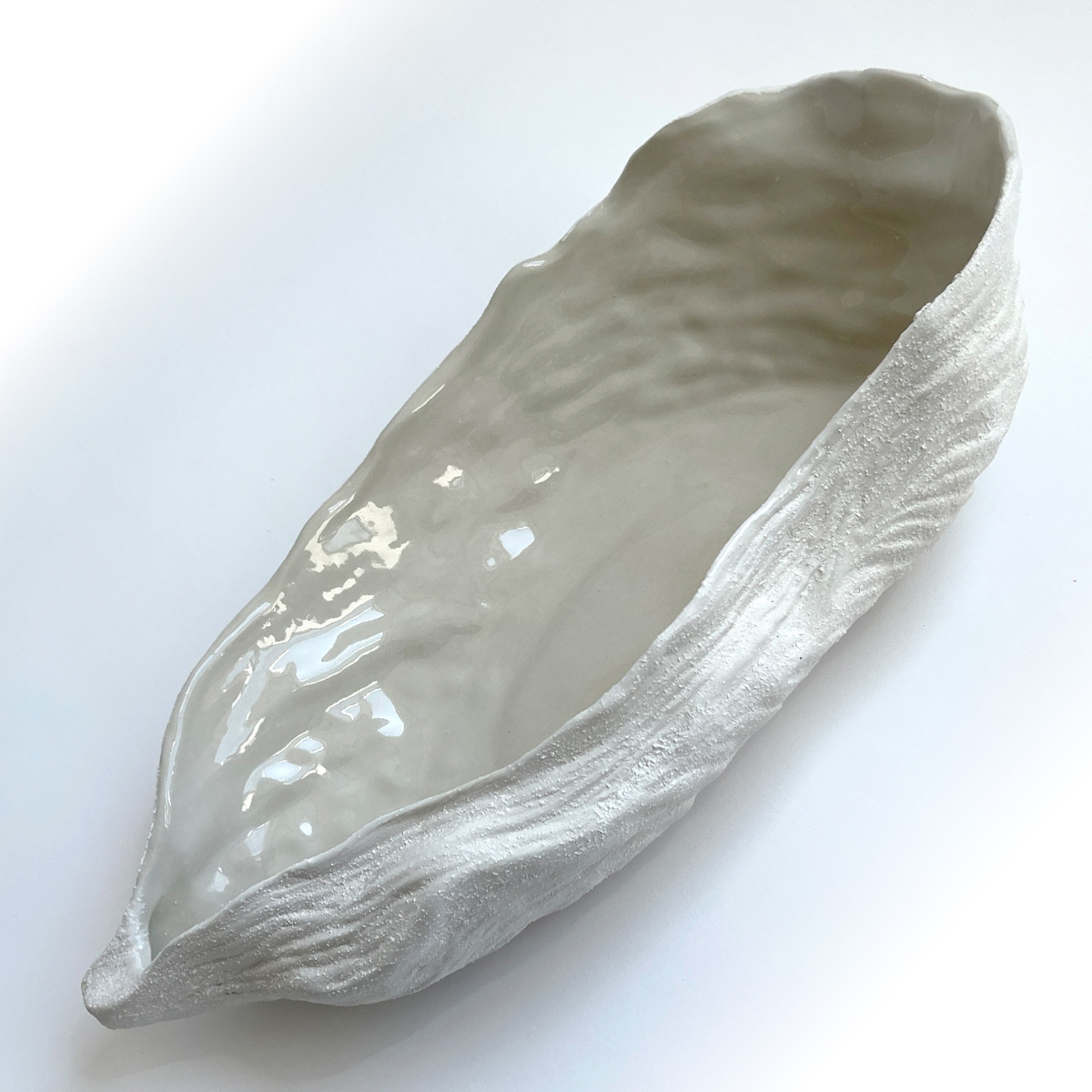 Creative Co-Op Stoneware Shell Shaped Dish