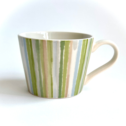 Hazel Mazel Green Striped Mug