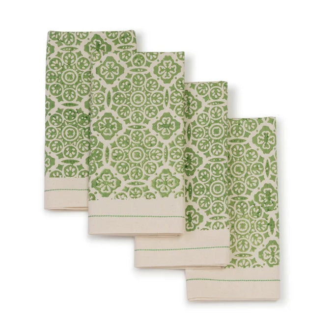 Sustainable Threads Napkins Set Mosaic Sage