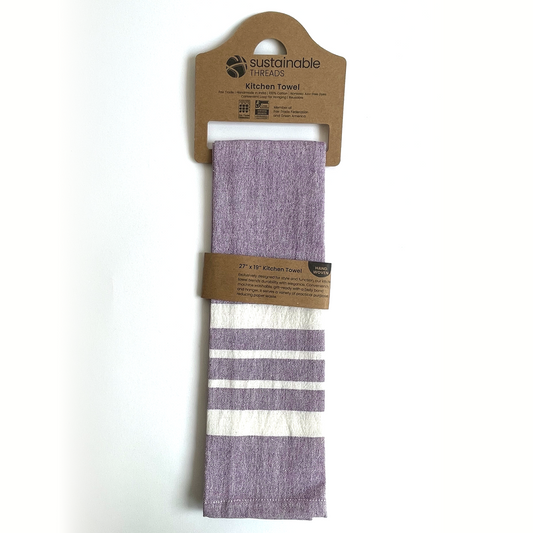 Sustainable Threads Kitchen Towel Eggplant